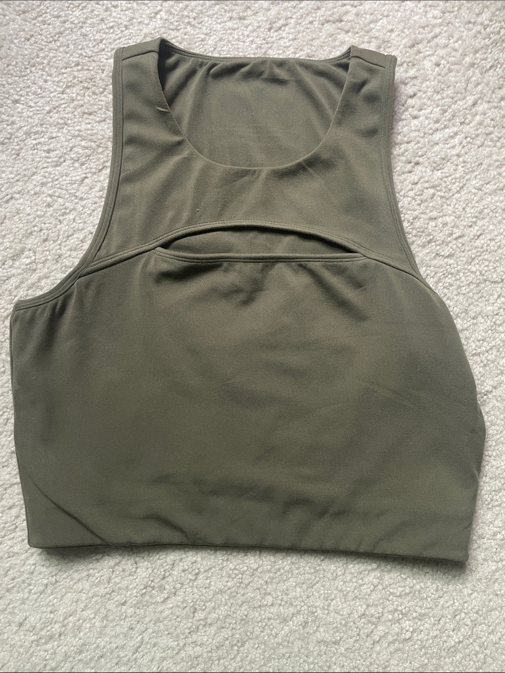 PARAGON Olive Athletic Crop Tank
